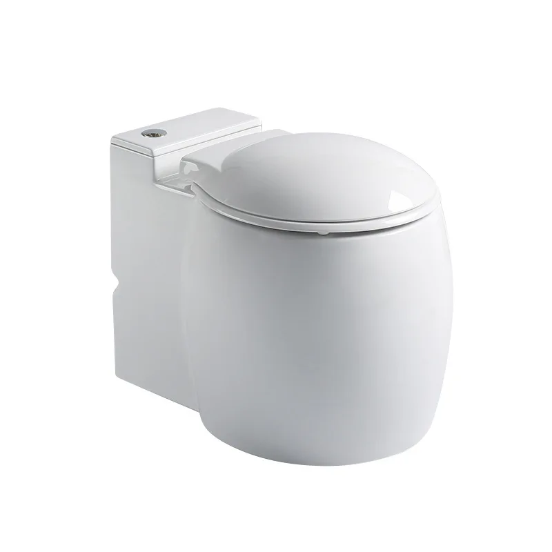 Egg-shaped smart toilet Small apartment bathroom Household integrated electric auxiliary flushing Tankless round toilet
