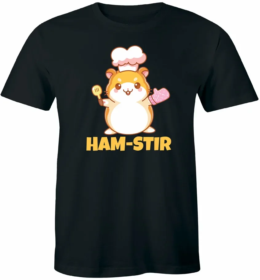 Ham-Stir Hamster Stir Fry T-Shirt Cute Hamster Pet Funny Animals Tees High Quality 100%Cotton Short Sleeve