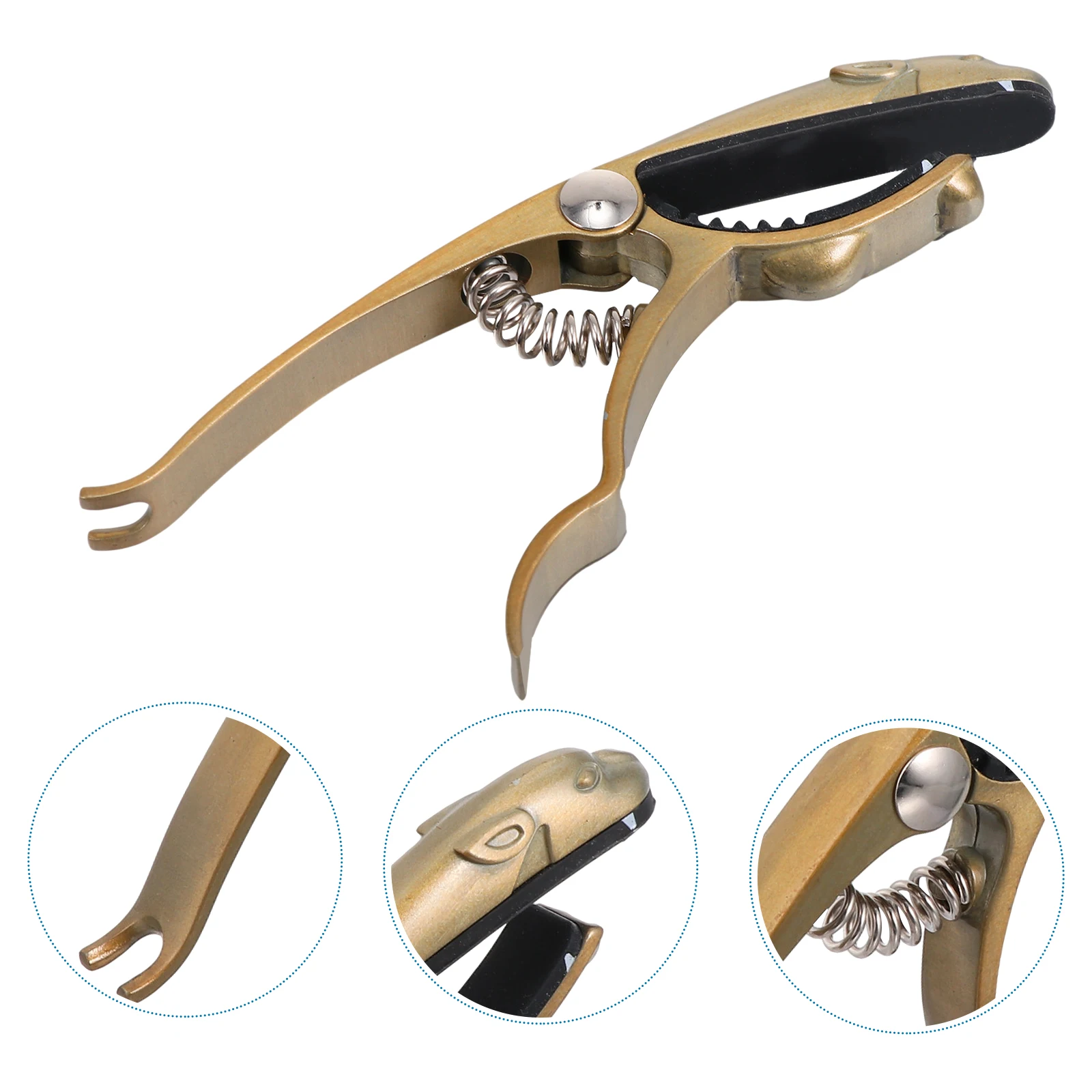 

Leopard Print Capo Zinc Alloy Clamp Durable Metal Key Trigger Capo For Electric Acoustic Ukulele Banjo Folk Guitar Golden Color
