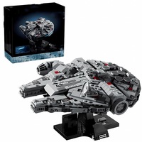 921pcs Space Wars New Hope Millennium Falcon Building Blocks Assembly Toy Buildable 25th Anniversary Starship Model 75375