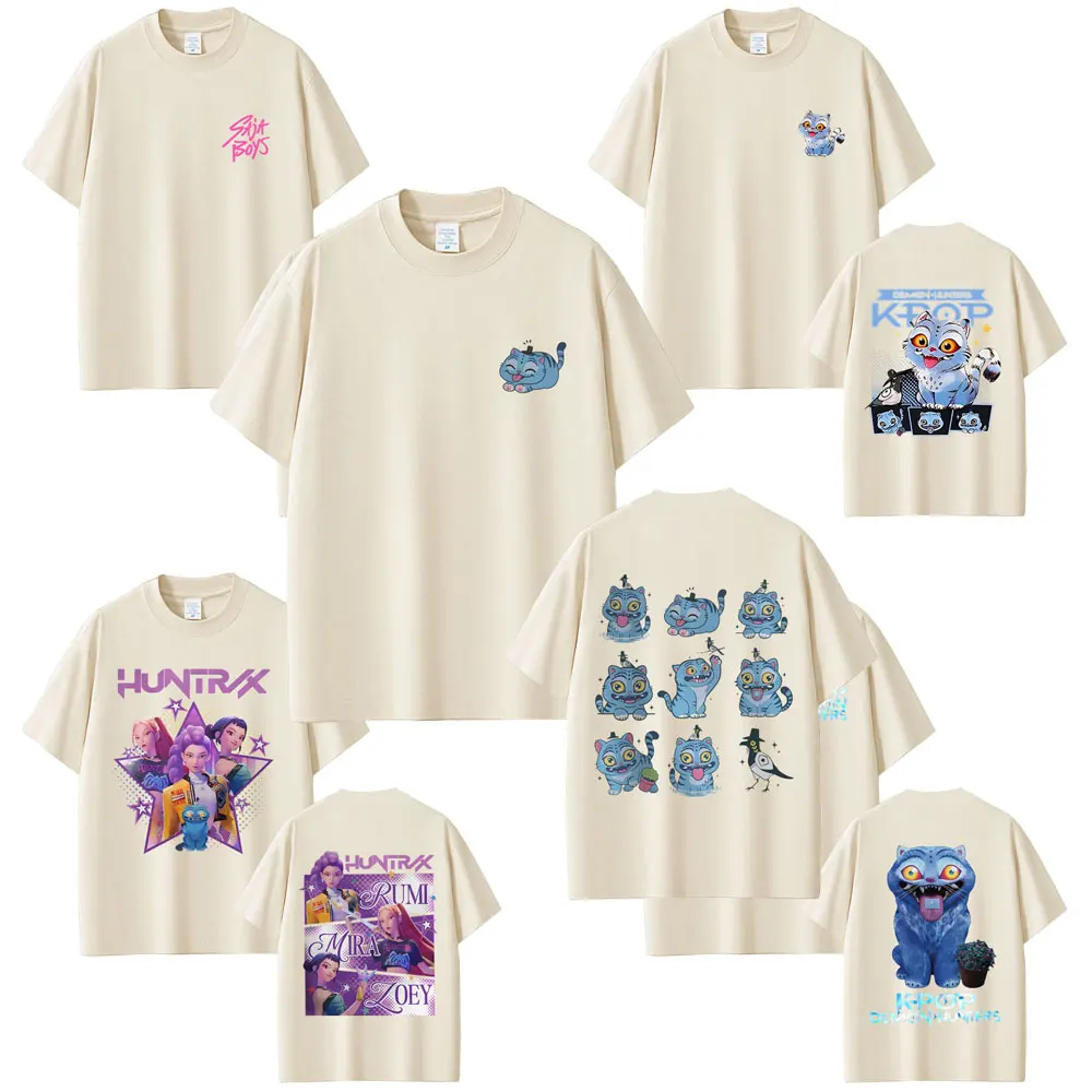 

Funny Movie KPop Demon Hunters Saja Boys Rumi Mira Zoey Derpy Tiger Graphic T-shirts Men Women Fashion Cartoon Humor T Shirts