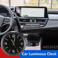 For Lexus ES RX GX LS LX IS 570 Luminous Mini Watch Quartz Universal Car Clock Stick-On Electronic Ornament Accessories