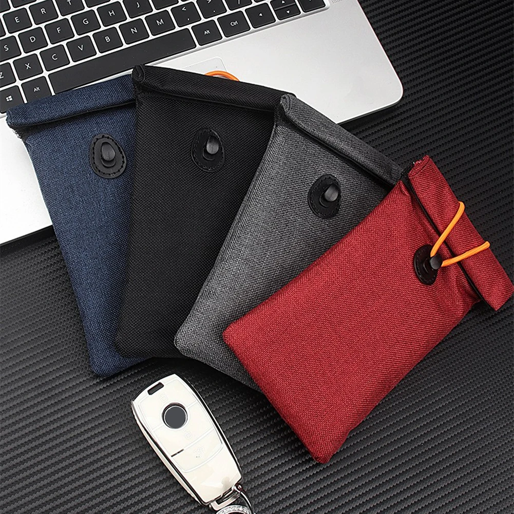 Canva Faraday Bag RFID Mobile Phone Signal Shielding Bag Car Shielding Key Cover For Signal Blocking Anti-leakage RF Information