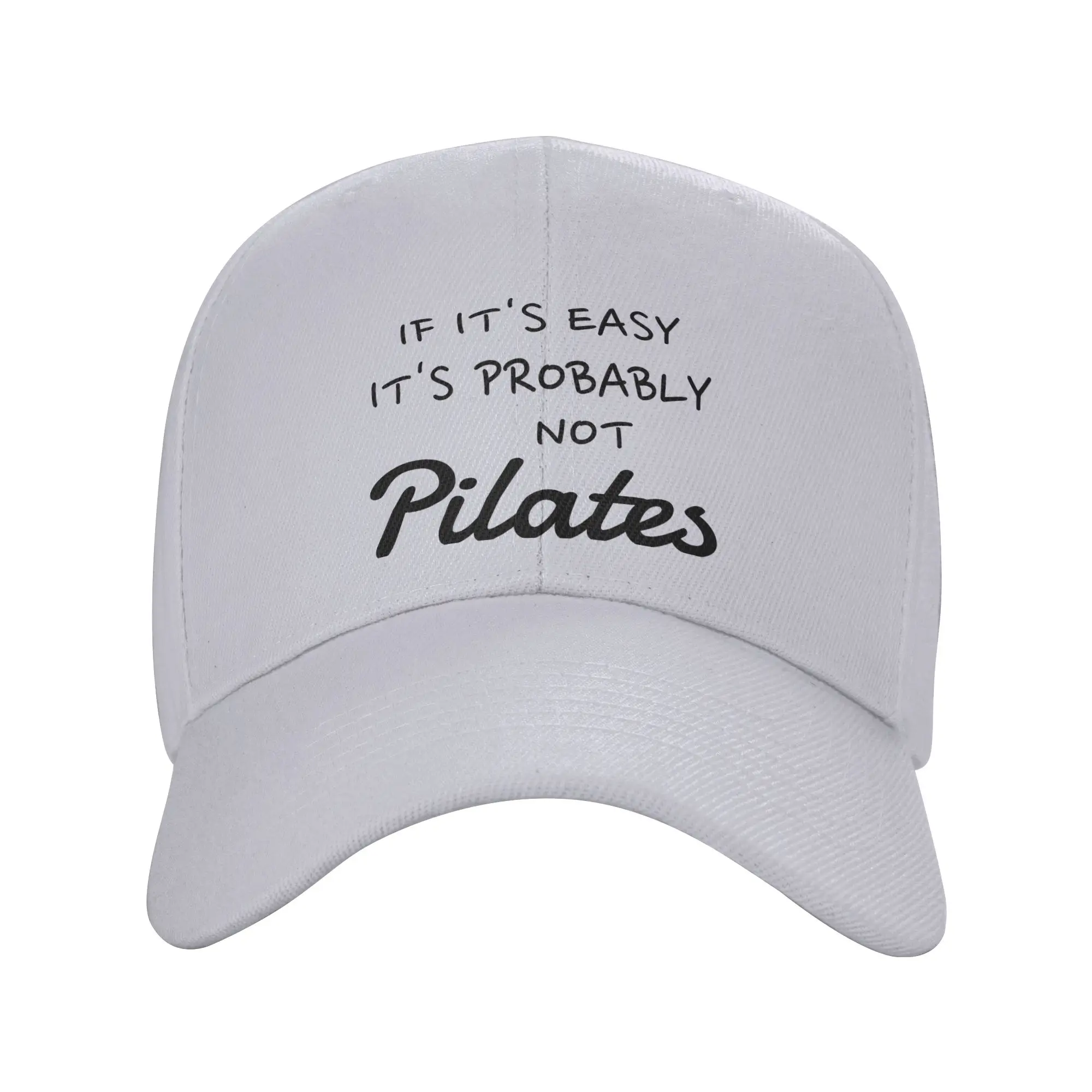 If it easy it probably not pilates Pilates lover Pilates Trendy Baseball Cap Morning Exercise Colorfast Sports Cap