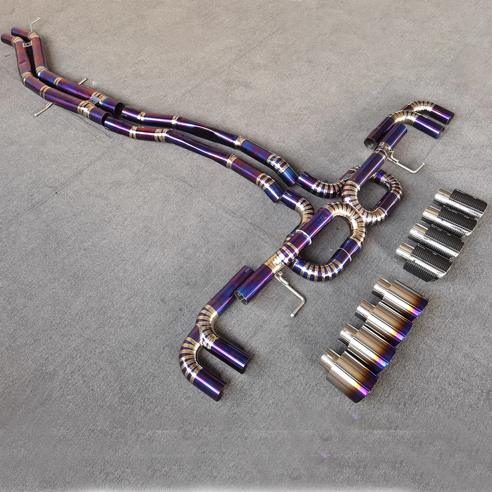 عادم عالي الأداء لامبورغيني URUS 4.0 2018 304/صندوق ماسورة عادم من سبائك التيتانيوم معبأة