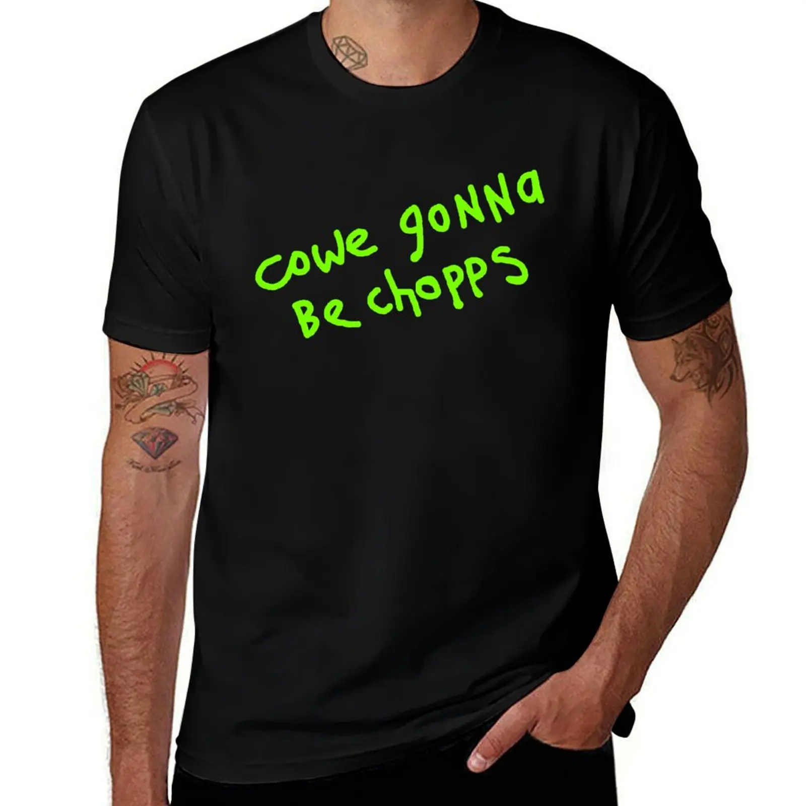 

Brasseye Cowe Gonna Be Chopps T-Shirt Street Fashion Casual Tee Shirt
