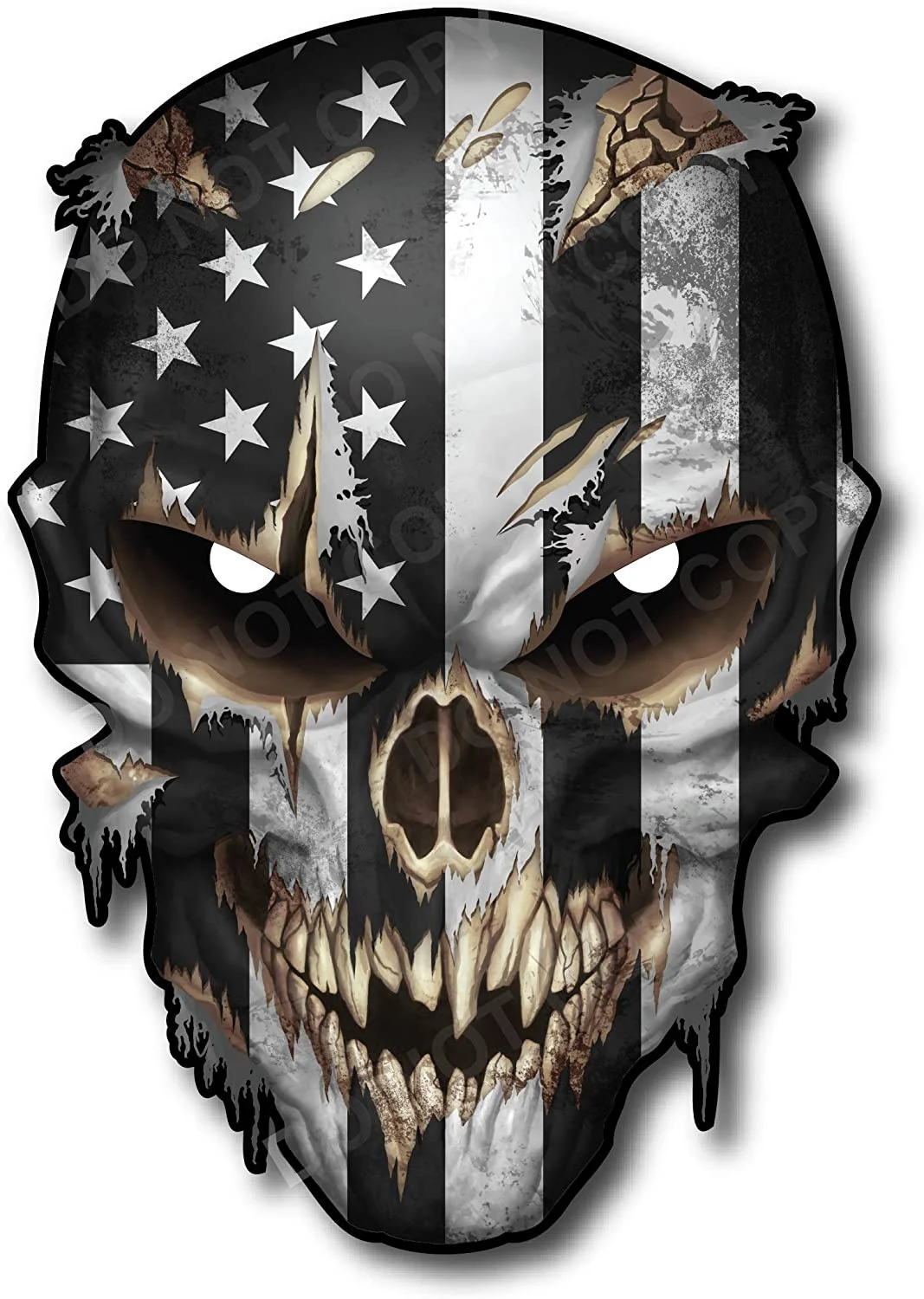 

For Skull American Flag Vinyl Decal Stickers Car Truck Sniper Marines Army Navy Military Graphic