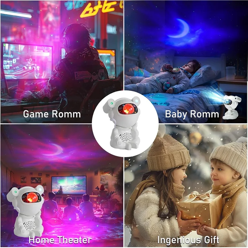 

A76X-Astronaut Galaxy Projector With Remote Star Night Light Moon Lamp For Bedroom Decor LED Nebula Lamp For Kids Ideal Gift