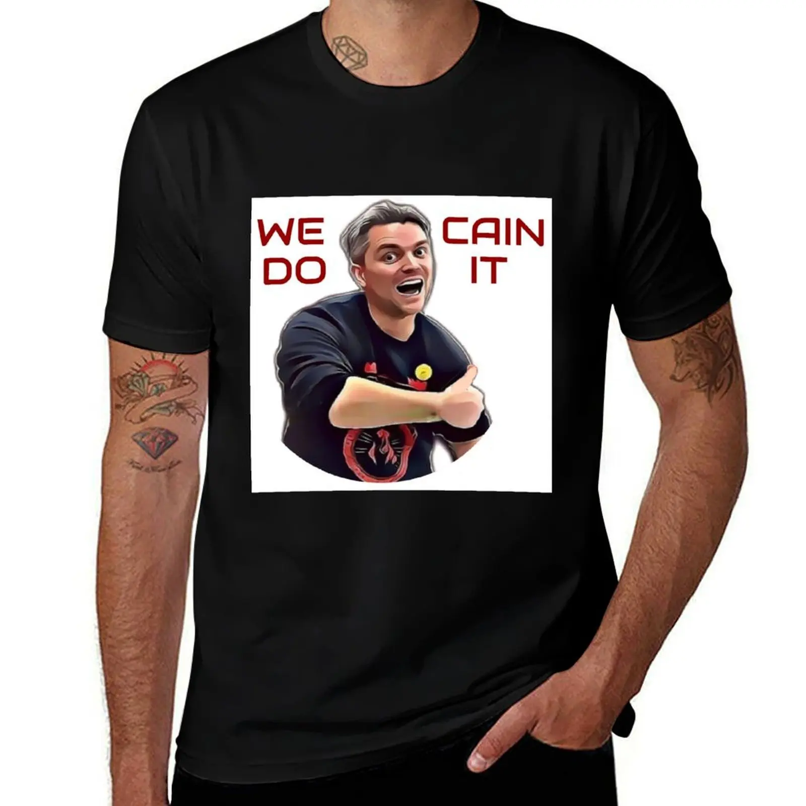 WE CAIN DO IT T-Shirt Basic All Season Solid T-Shirt