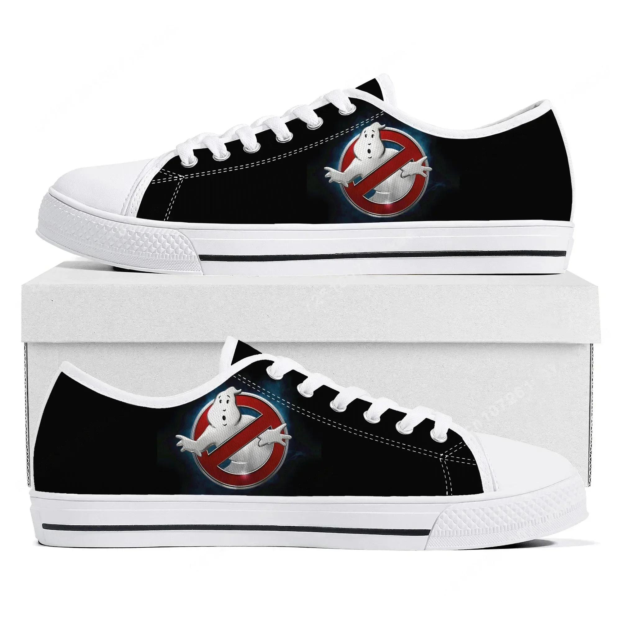 

Классические кроссовки G-Ghostbusters Low Top для мужчин и женщин, повседневные кеды из канваса, обувь на заказ, индивидуальный дизайн, обувь для самостоятельной кастомизации