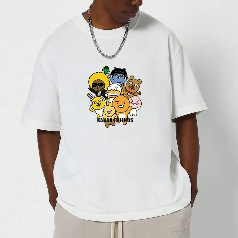 

Футболка с принтом K-Kakaos Friends, мужская одежда с 3D принтом, мужской подарок, Новое поступление большого размера, футболка с короткими рукавами