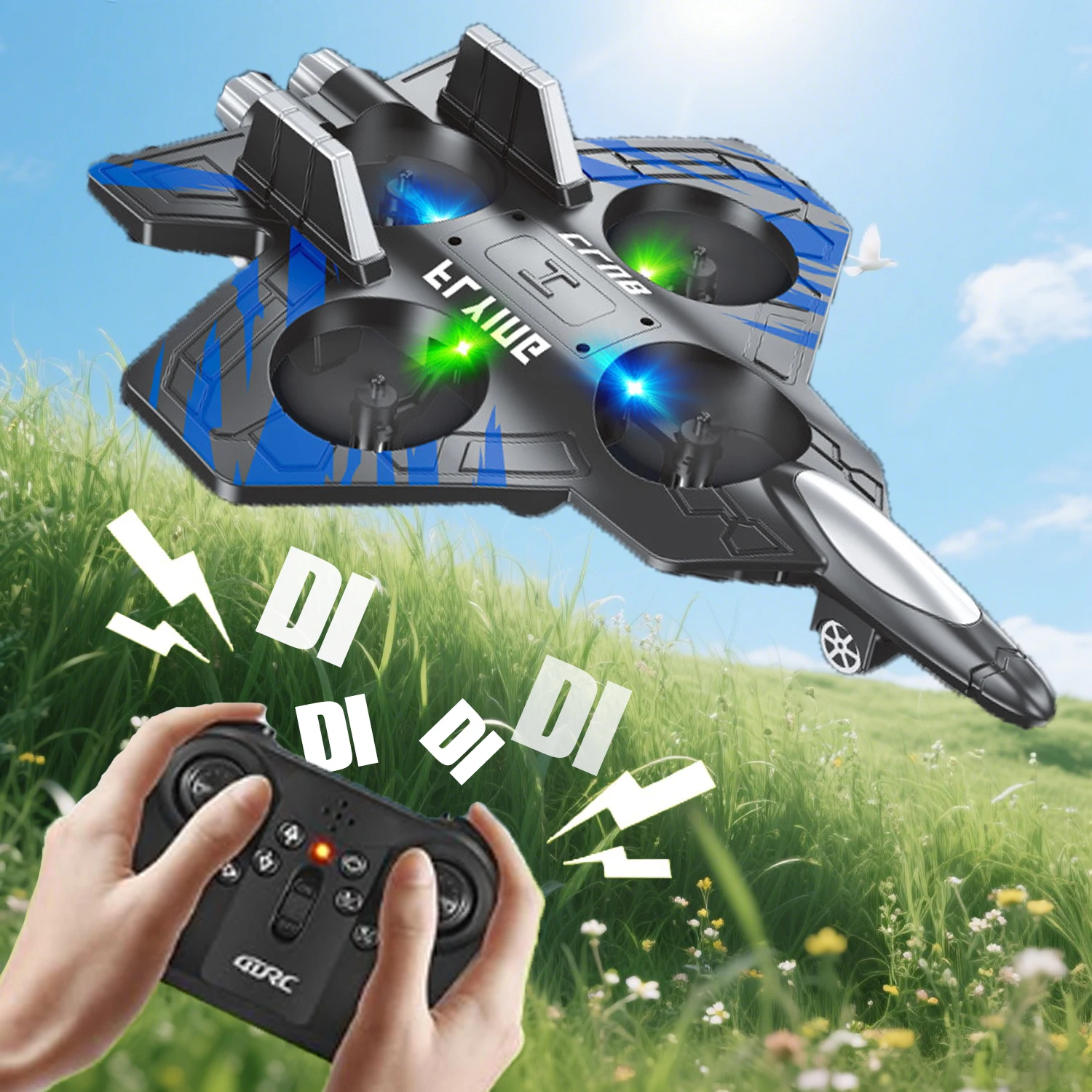

Трюк-дрон 360° ° Flip, RC Fighter Jet 2,4 ГГц, Дрон с дистанционным управлением и USB-зарядкой емкостью 1800 мАч, подарок на Рождество и Хэллоуин