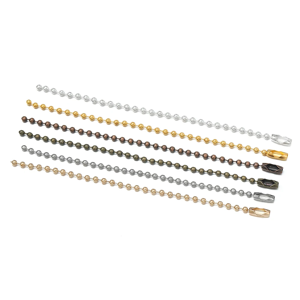 50pcs Ball Bead Chains for DIY Jewelry Making Accessories