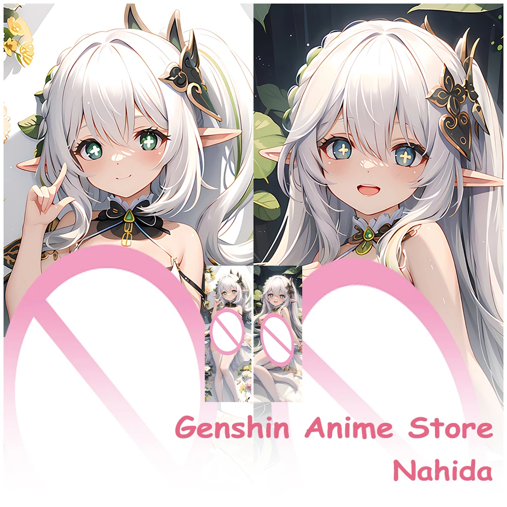 

Genshin Impact Nahida Dakimakura Pillowcase Double Side Cute Hugging Body Pillow Case Sexy Cushion Cover Home Bedding Decor