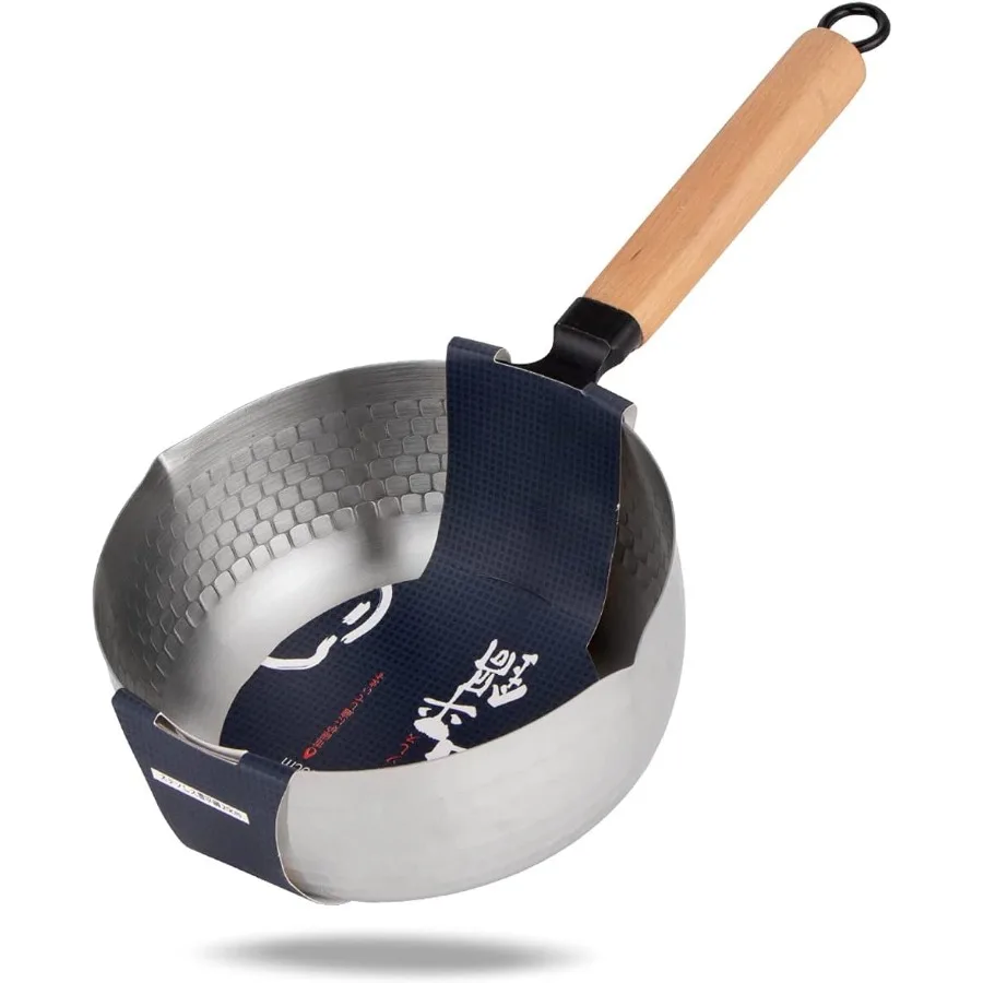 

Кастрюля Yukihira Yukihira Pot 3-литровая кастрюля из нержавеющей стали Японский молочный горшок с деревянной ручкой