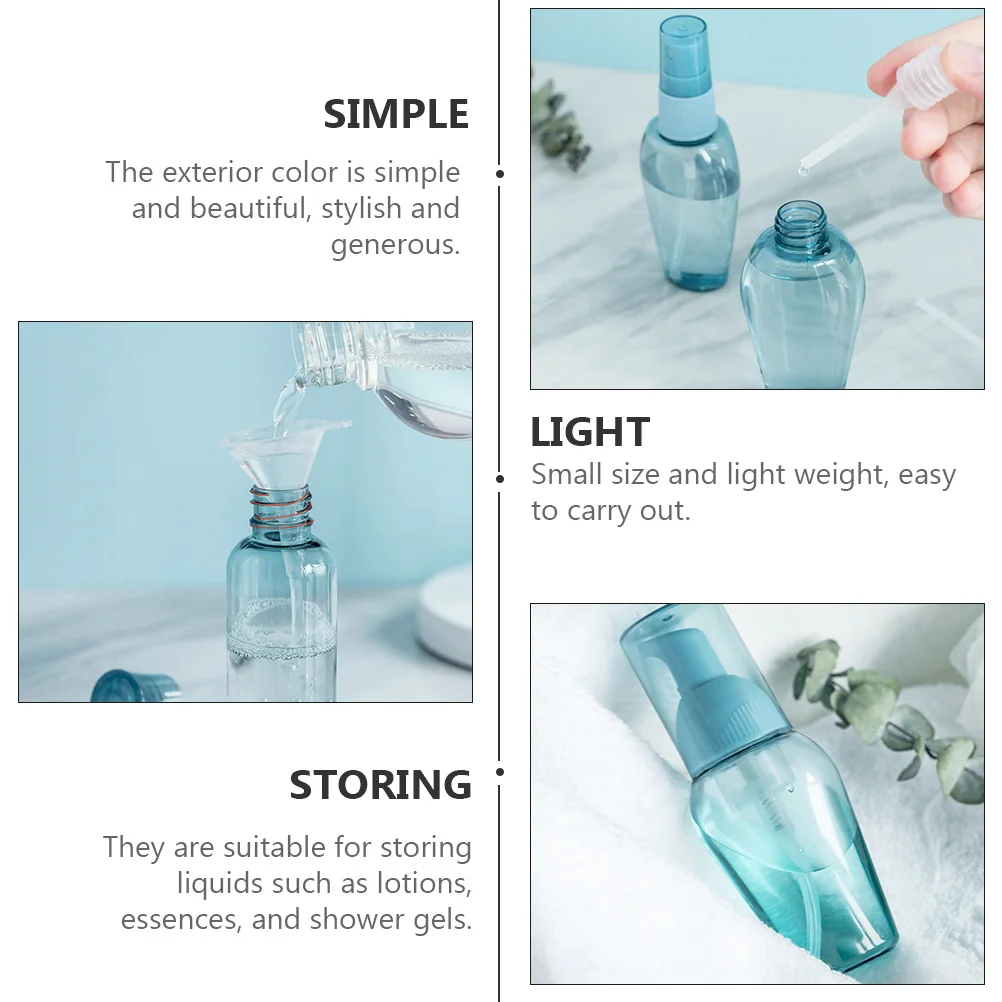 1Set Tragbare Reiseflaschen Set Neun Größen Langlebige, nachfüllbare Dosierlotion-Aufbewahrungsflaschen