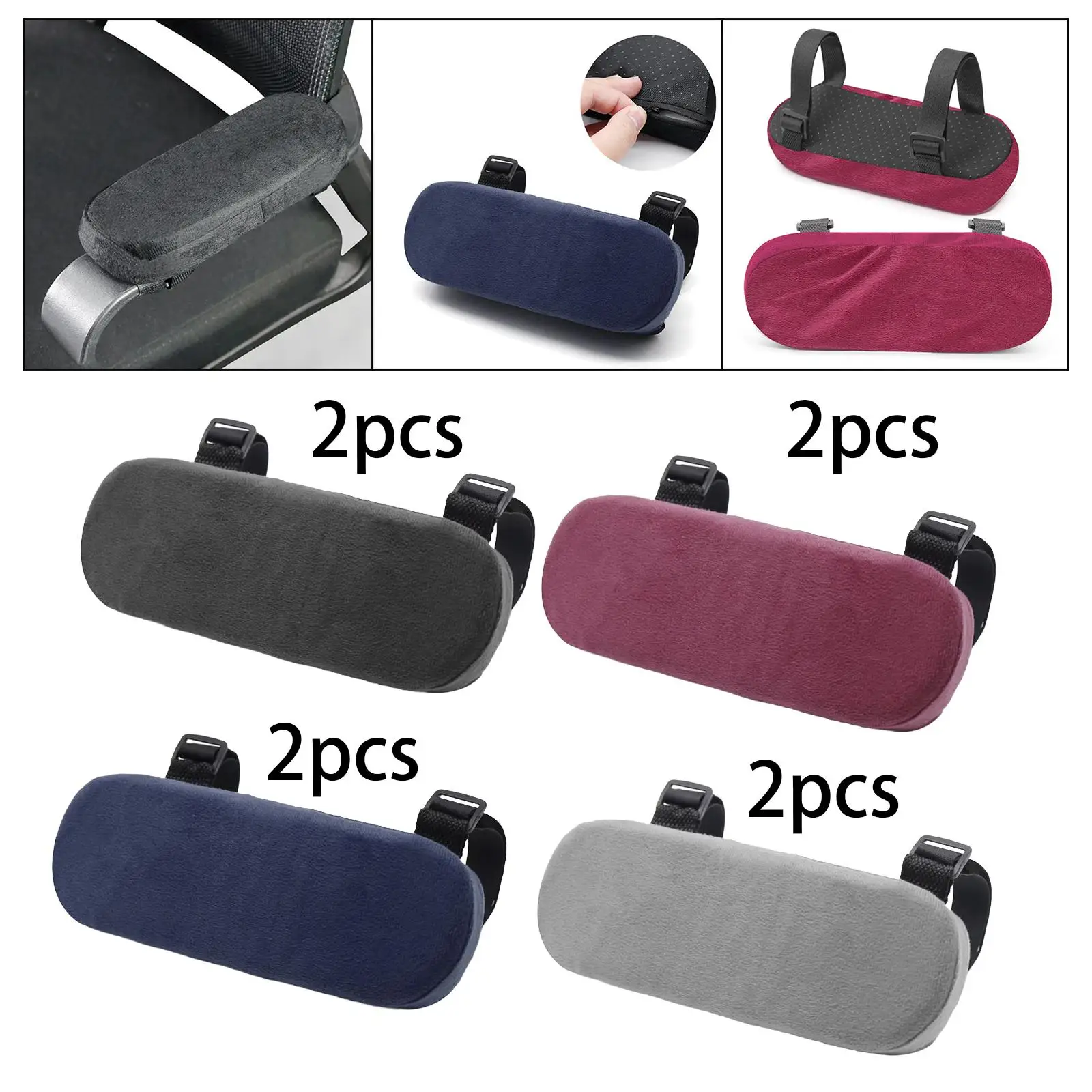 2 Pieces Chair Armrest Pad Armrest Cover Soft Universal Arm Rest Pad Chair Armrest Cushion for Gaming Chair Desk Chair