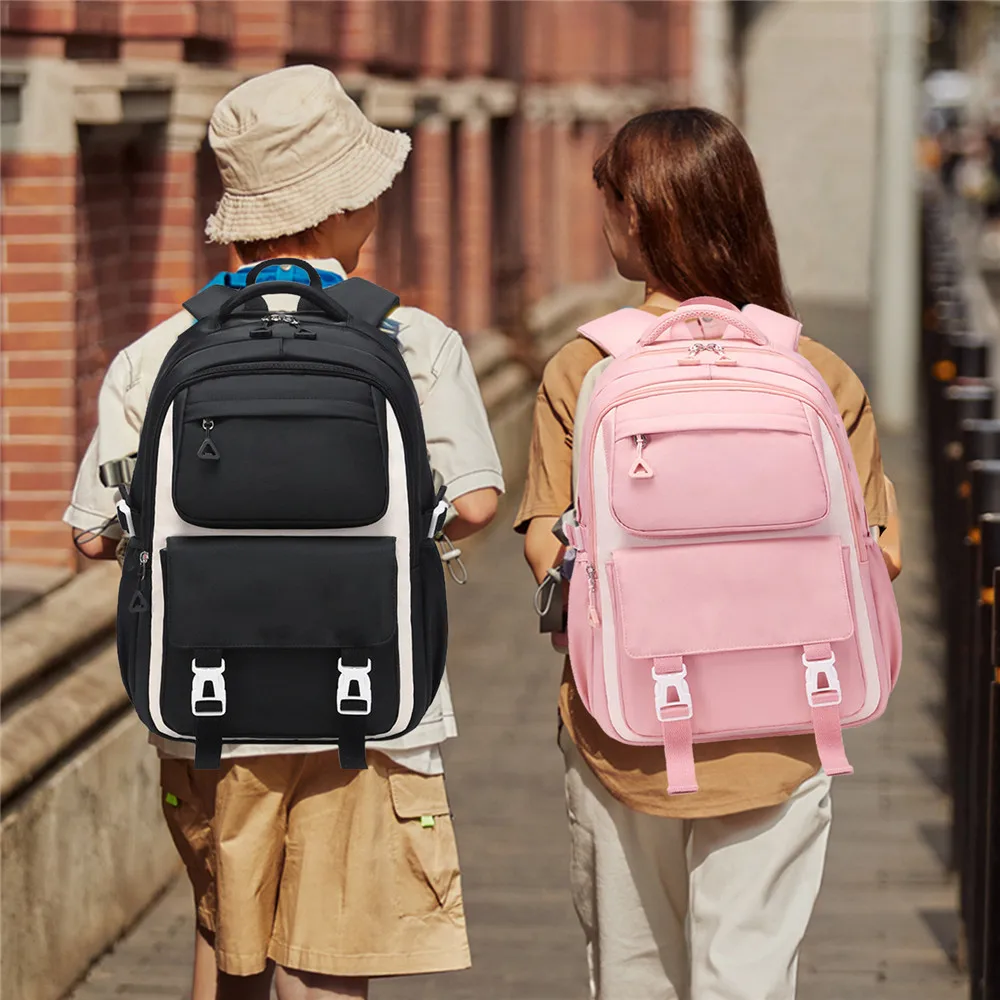 School Bag Top Handle Backpack Multi Pockets Lightweight Daypack Large Capacity Bag Waterproof Satchel for School Work College