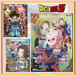 Bandai Dragon Ball bohater wersja amerykańska Son Goku Android 18 krillin BT seria DBR karty kolekcjonerskie zabawka chłopiec prezenty urodzinowe i świąteczne