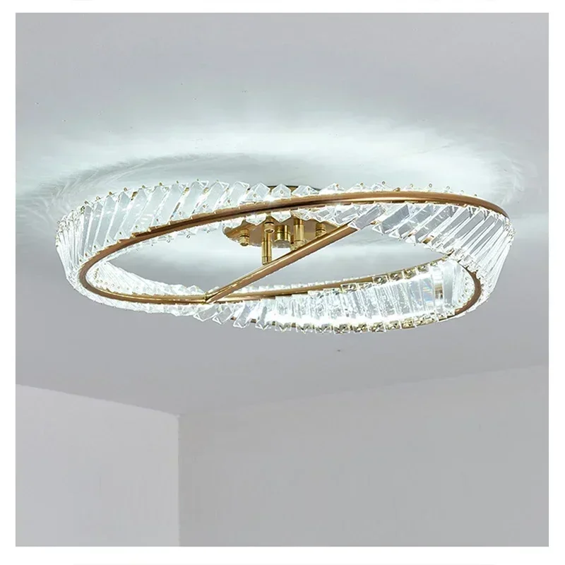 Plafonniers en cristal de luxe LED modernes pour salon chambre cuisine décoration lustres maison plafonniers d'intérieur Lustre