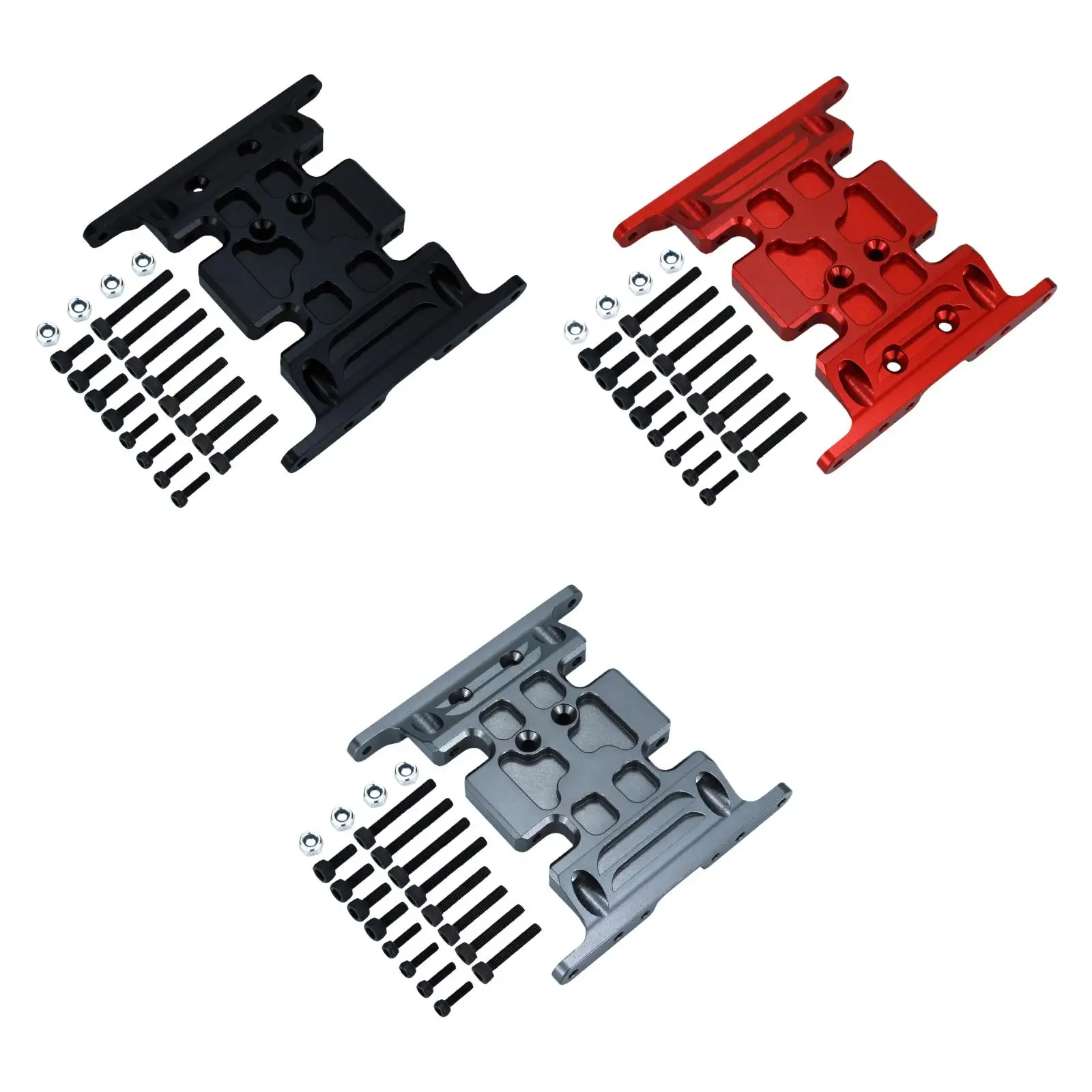 

RC Crawler Center Skid Plate Transmission Mount Aluminum Alloy Easy Installation Gearbox Bottom Plate for Automotive Attachments