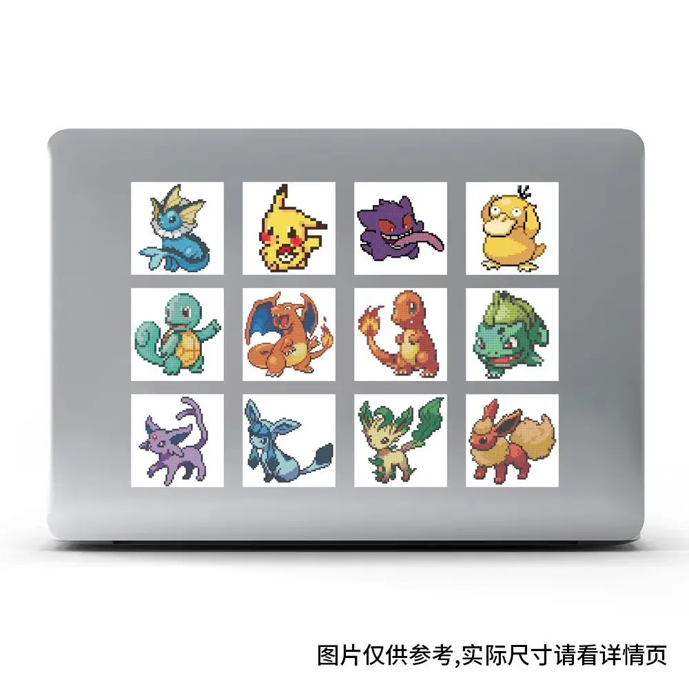 500pcs/Roll Cute Pixel Pokemon Pikachu Cartoon Anime Sealing Stickers DIY Laptop Decals Decoration Stiker Reward Gift Toys - view 6