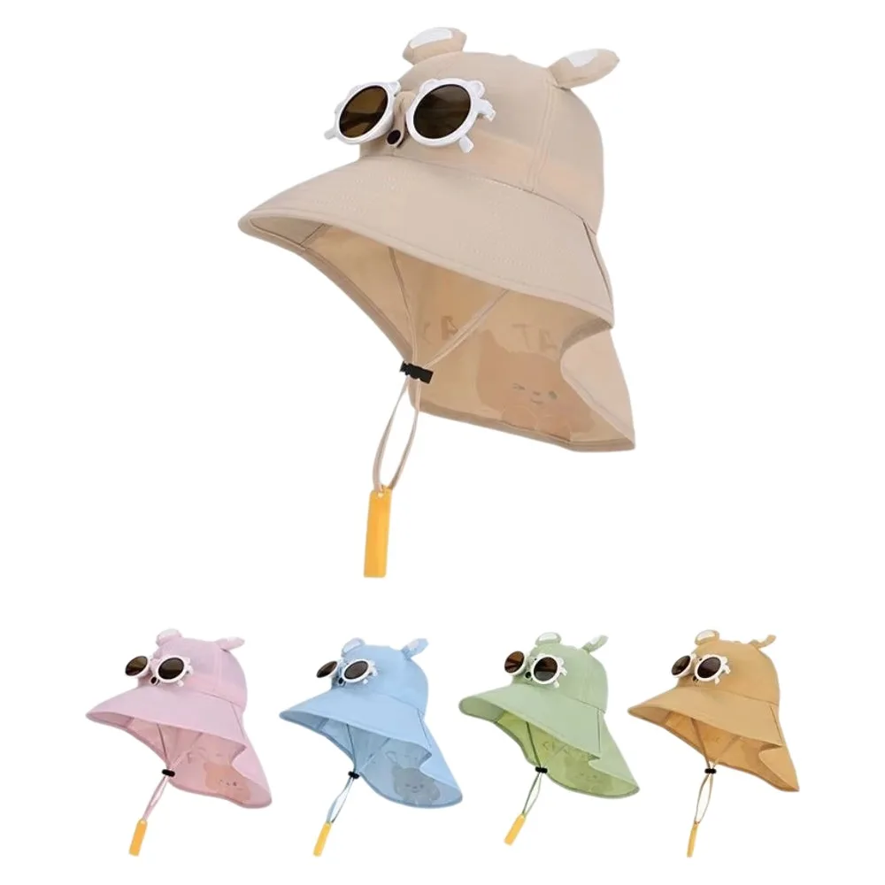 

Новая летняя панама с защитой от УФ-лучей, регулируемая, с защитой для шеи, шарфом-накидкой, солнцезащитными очками и свистком