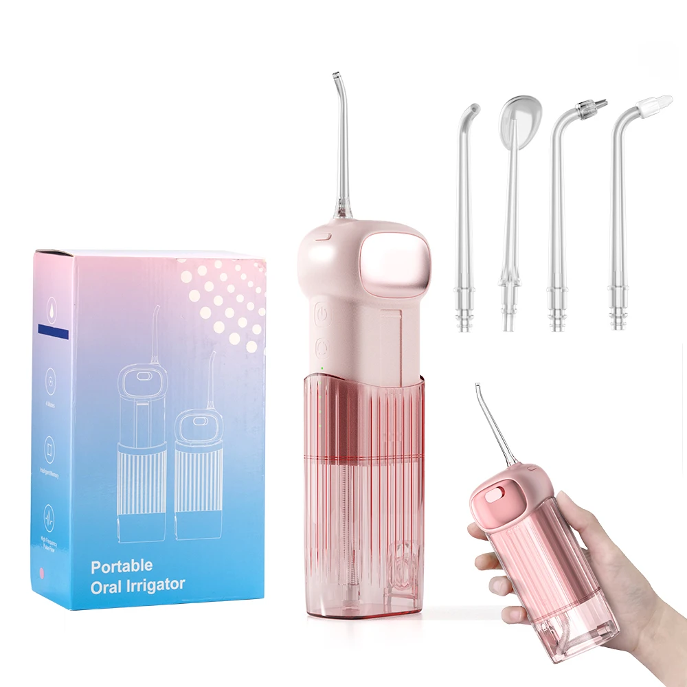 

Миниатюрный портативный ирригатор для полости рта, беспроводной, с USB-зарядкой, водоструйный флоссер, 4 насадки, 3 режима, для чистки зубов