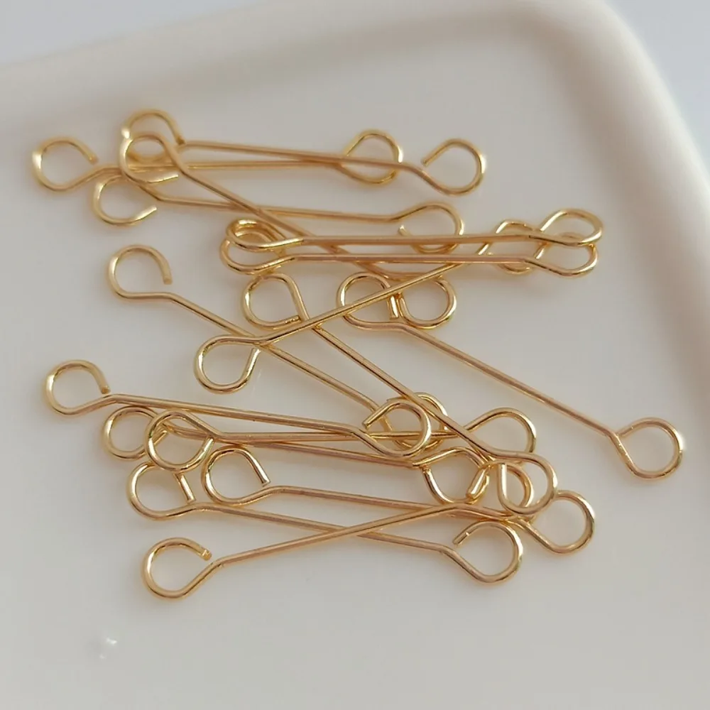 

14K Gold-plated Double-ended Nine-pin Connection, Nine-pin Earring, Pendant, Handcrafted DIY Accessory Material