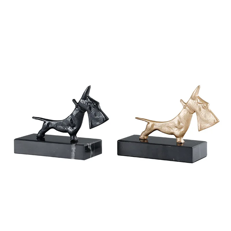 

Modern simple light luxury ornament Cast iron puppy handicraft Living room decoration TV cabinet decoration