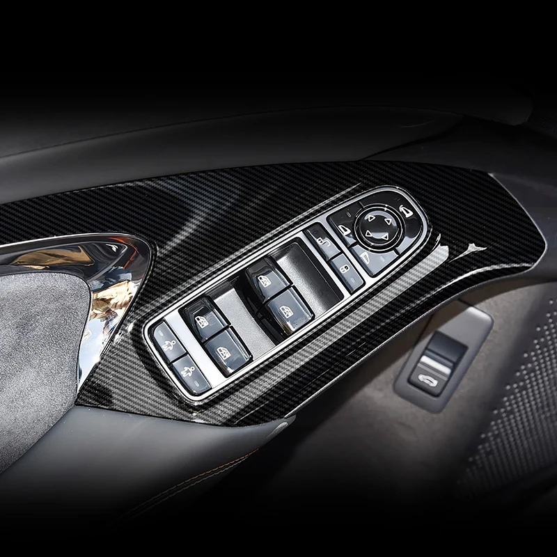 

Car Styling Window Glass Lifting Buttons Panel Decoration Cover Trim For BYD Seal EV 2022-2024 Interior Accessories