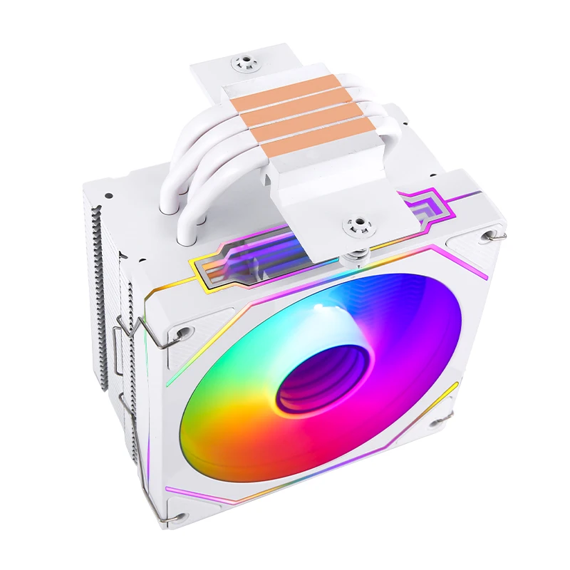 XUANFENG Cpu Кулер с воздушным охлаждением, полностью черный, белый, 4 тепловых трубки, используемый для AM4 AM5 x79 x99 i5 i7 i9, компьютерный вентилятор с гидравлическим подшипником 120 мм