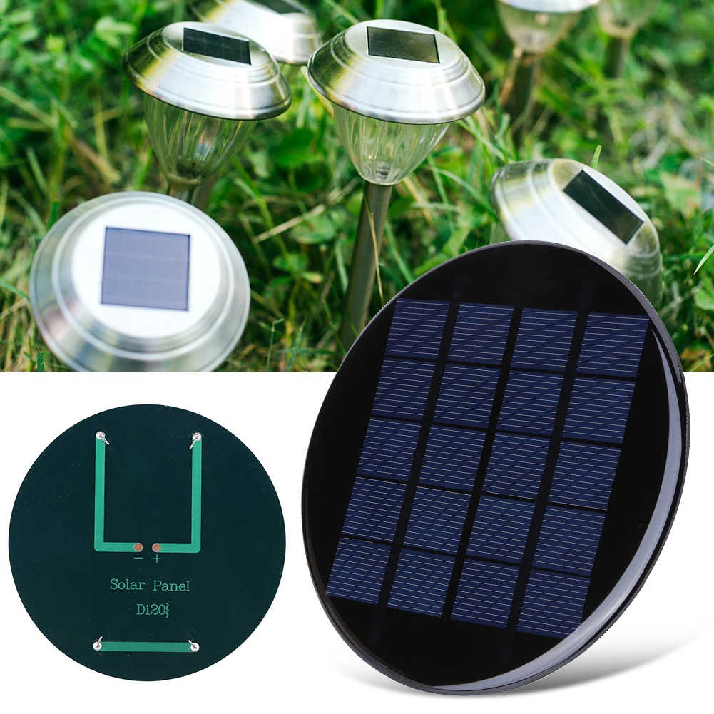 5/3/2/1pcs 1.1W 5V Portable Solar Panel Mini Round Solar Epoxy Cell Charger Battery DIY Solar Toy Charger Phone Power Bank