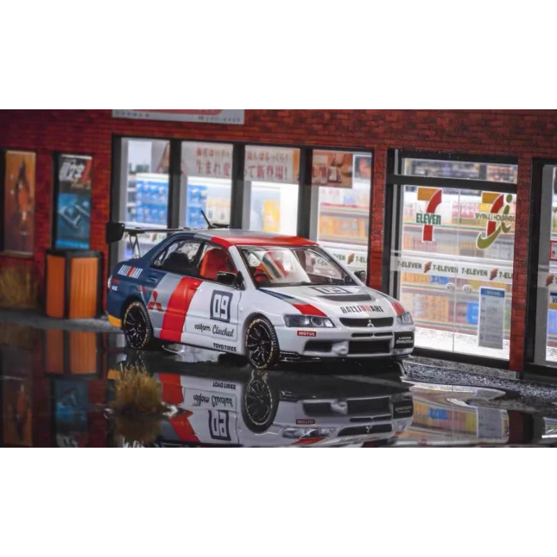 

Diecast SPEED GT 1:64 Scale Mitsubishi Lancer EVO9 #09 RALLIART Alloy Car Model Collectible Toy Gift Souvenir Display Ornament