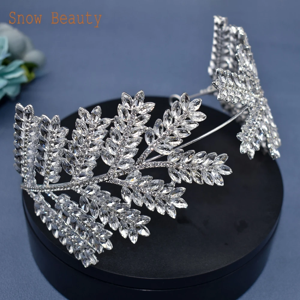 

A529 Silver Rhinestone Wedding Headpiece for Women Luxury Bridal Hair Accessories Headpieces for Wedding Prom Birthday Party