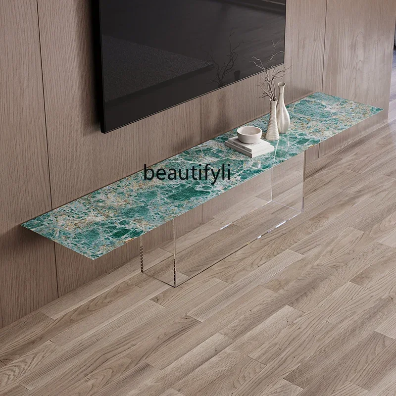 

D80 Hanging TV Cabinet Living Room Light Luxury High-end Italian Minimalist Designer Acrylic Floating Cabinet