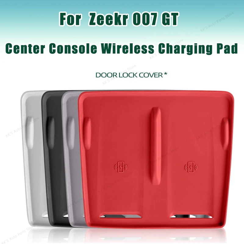 Silicone Wireless Charging Pad for Zeekr 007 GT, Non-Slip Dustproof Center Console Protective Mat, Car Interior Accessories