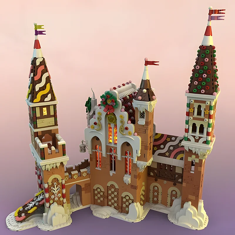 3971PCS Modular Building Blocks MOC Model Gingerbread Castle DIY Children's Assembled Toy Brick Birthday Christmas Festival Gift