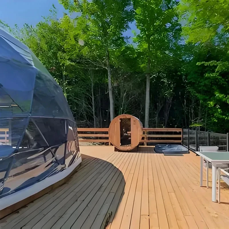 Geodesic Dome Tent 4 Season Waterproof Camping Tent Luxury Igloo Tent Outdoor Glamping Garden Bubble Tent with Windows