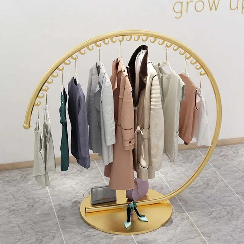 ตู้เสื้อผ้า Coat Rack ยืน Dressing Room ระบบโลหะชั้นวางเสื้อผ้าเฟอร์นิเจอร์ห้องน้ํา Perchero Pared Hanger ในห้องโถง