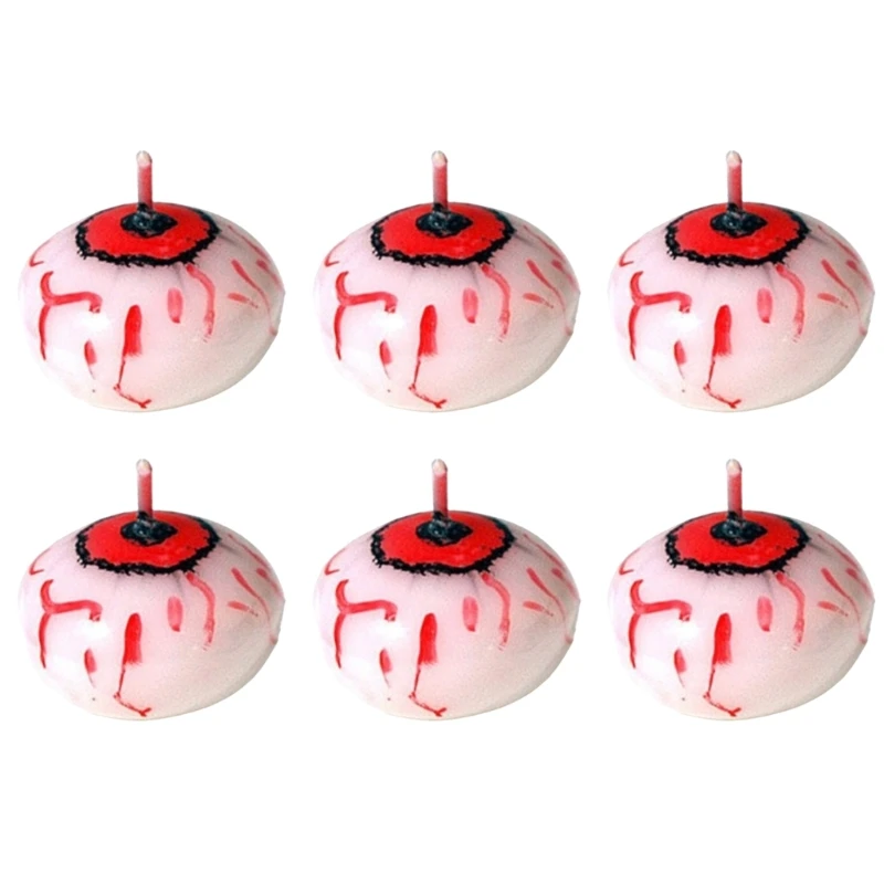 Vela assustadora parafinas globos oculares, vela Halloween 6 pacotes para filmes terror reuniões temáticas,