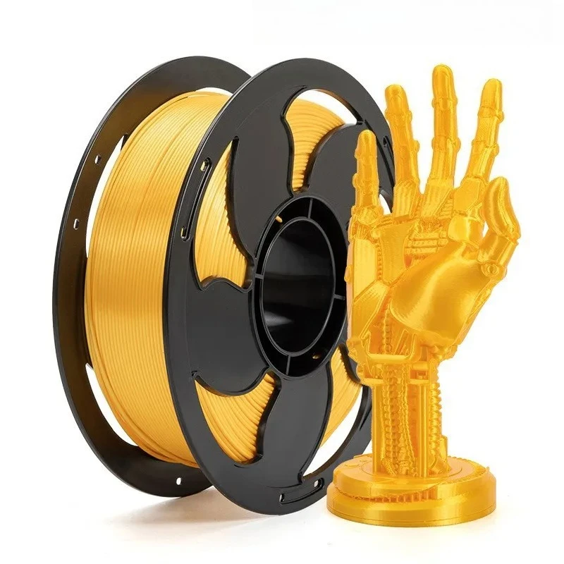 

Silk PLA 3D Printer Filament 1.75mm 1KG (2.2lbs) Shiny Single Color PLA Material Smooth Glossy Finish No Tangle
