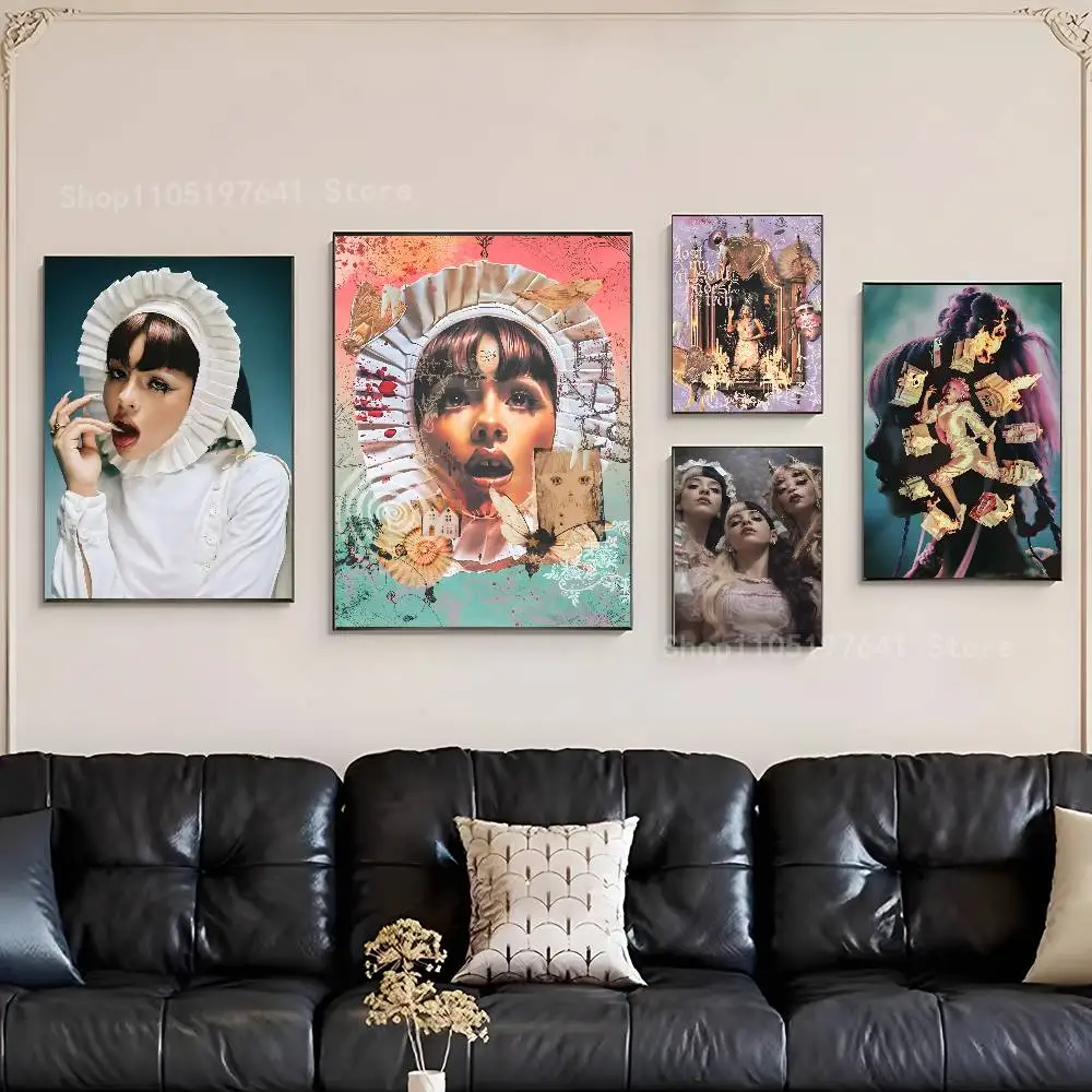 Singer M-Melanie Martinez Club Bar Paper Vintage Poster Wall Art Painting Bedroom Study Stickers