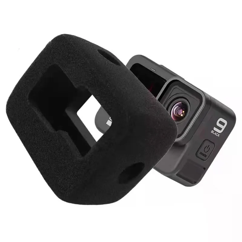 Go Pro 12 Windslayer Windshield Sponge Foam Casewind Noise Reduction Cover For Gopro Hero 11 10 9 Black Camera Accessories