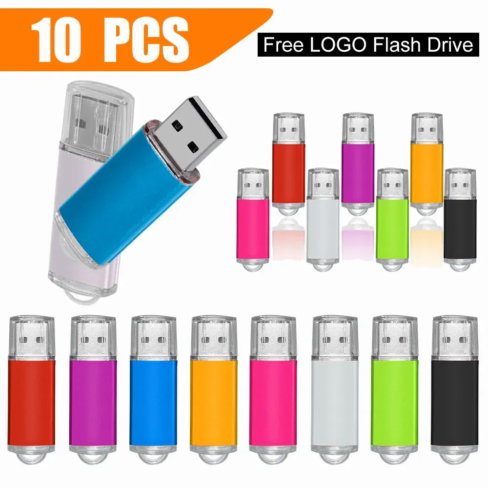 

10PCS/lot Metal USB Flash Pen Drive 32GB 4GB 16GB Pendrive 64GB Music Album Memory Usb Stick 512MB USB Gift Free Custom LOGO