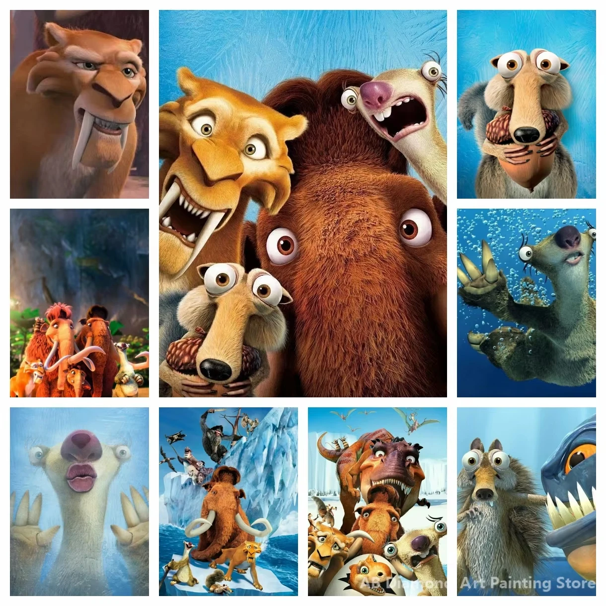 Ice Age Anime Diamant Malerei Mosaik Malerei Kit Diamant Stickerei 5D DIY Kreuzstich handgemachte Kunst Malerei Dekoration