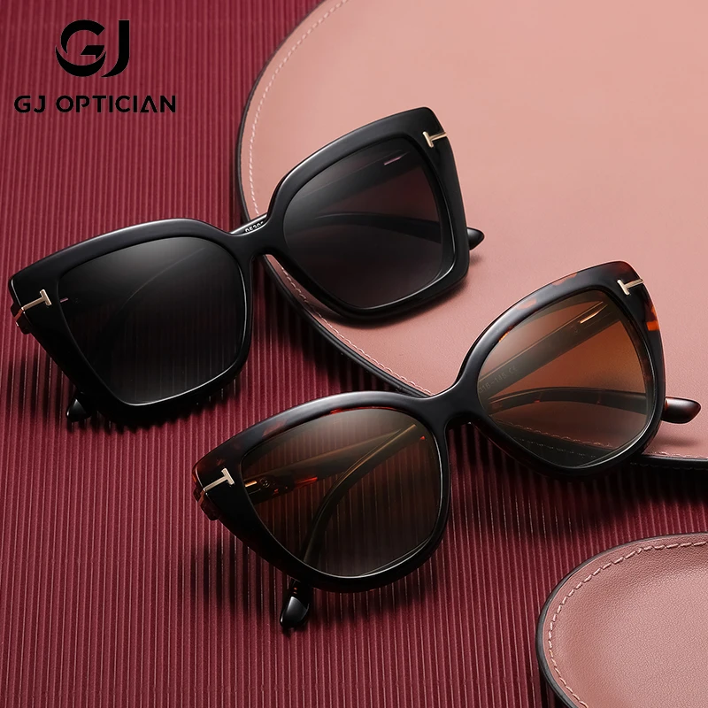 

GJ OPTICIAN new magnetic double-layer set cat eye polarized sunglasses square frame anti blue light reading prescription glasses
