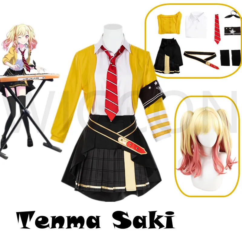 Project Sekai Kleurrijke Stage Feat Tenma Saki Schattige Meisjes Outfits Anime Cosplay Kostuums Halloween Carnaval Rollenspel Uniform