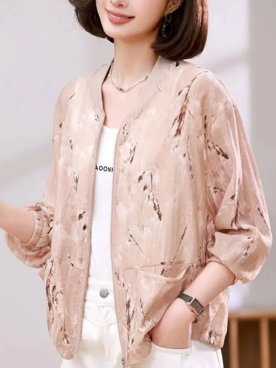 women's-loose-lightweight-printed-summer-sun-protection-shirt-short-style-fashion-anti-aging-two-piece-set-baseball-clothing