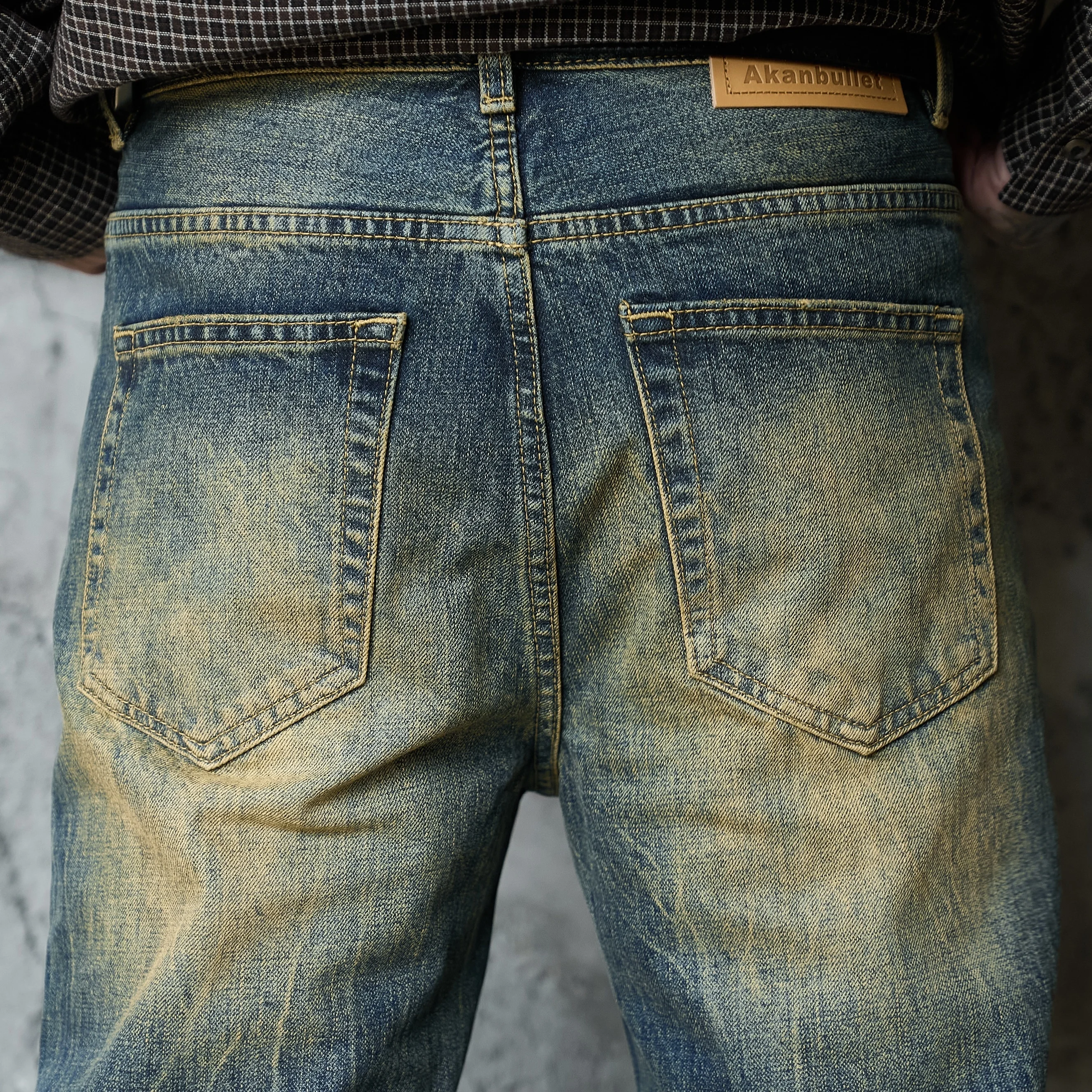 

AL80028 BLCG High Waist Super Quality Loose Fitting Denim Pants Heavy Thick Unisex Fashion Art Stylish Hand Painting Jeans